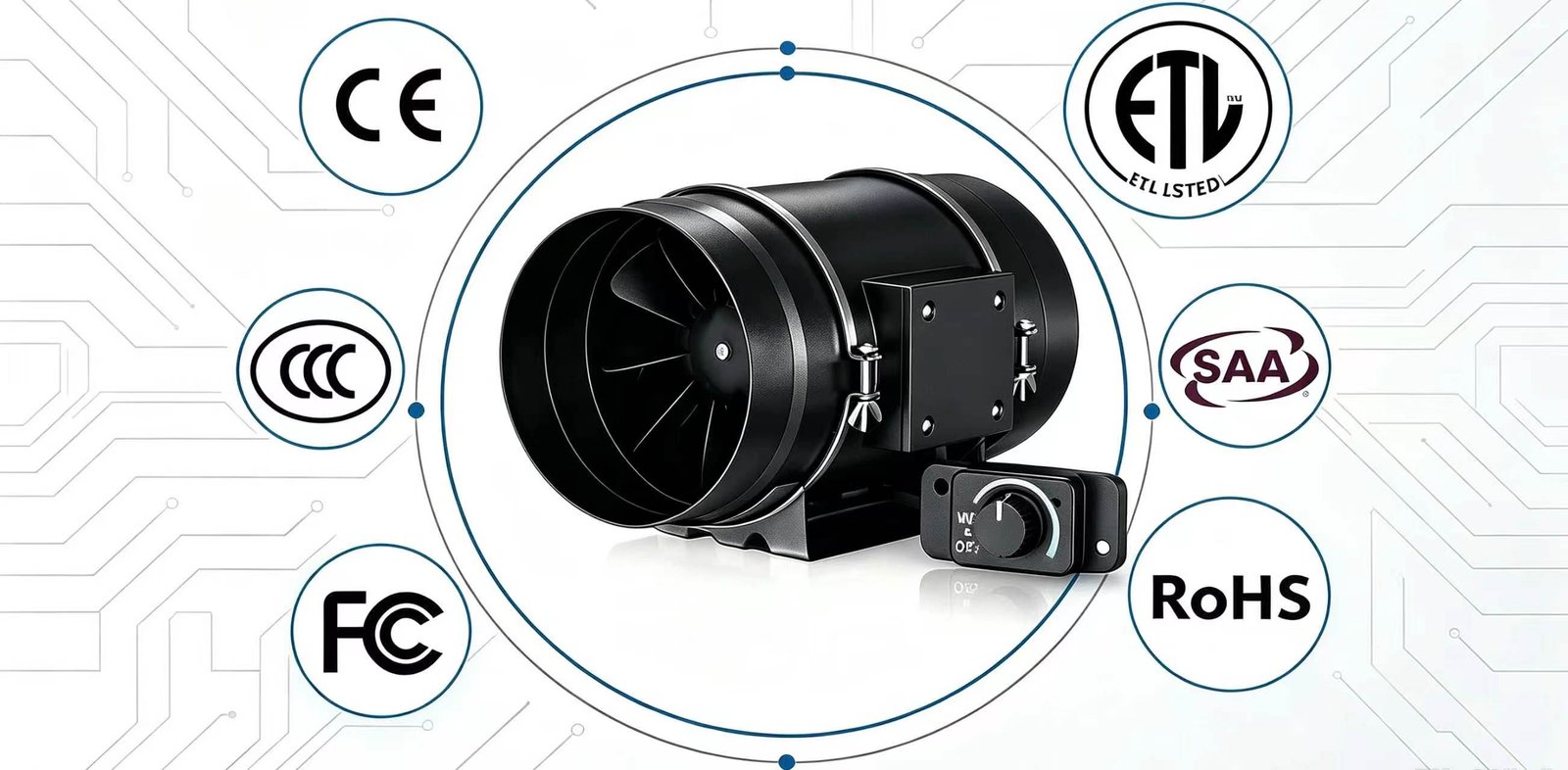 Fan Export Certifications: What Do CE, UL, ETL and RoHS Really Mean?